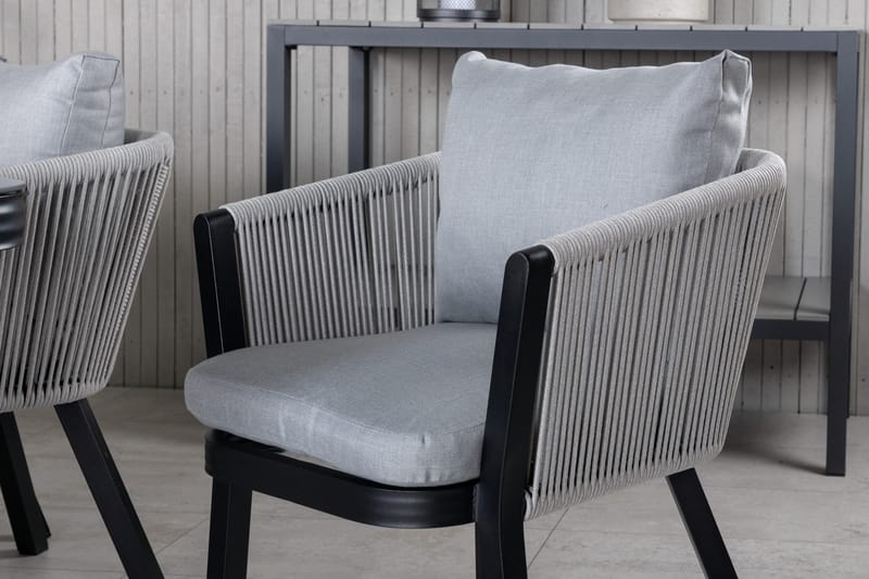 Virya Matgrupp Utomhus 200cm + 6 Matstolar - Svart - Utemöbler & utemiljö - Utegrupp - Matgrupp utomhus