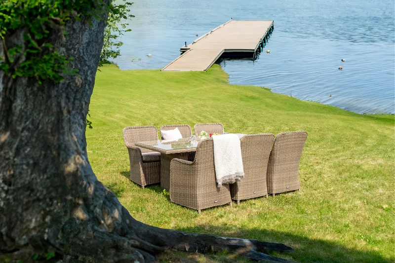 Wembley Matgrupp Utomhus 200cm + 6 Matstolar Utomhus - Natur/Brun - Utemöbler & utemiljö - Utegrupp - Matgrupp utomhus