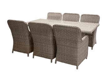 Wembley Matgrupp Utomhus 200cm + 6 Matstolar Utomhus - Natur/Brun - Utemöbler & utemiljö - Utegrupp - Matgrupp utomhus