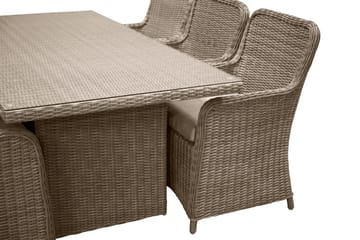 Wembley Matgrupp Utomhus 200cm + 6 Matstolar Utomhus - Natur/Brun - Utemöbler & utemiljö - Utegrupp - Matgrupp utomhus