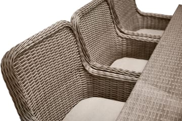 Wembley Matgrupp Utomhus 200cm + 6 Matstolar Utomhus - Natur/Brun - Utemöbler & utemiljö - Utegrupp - Matgrupp utomhus