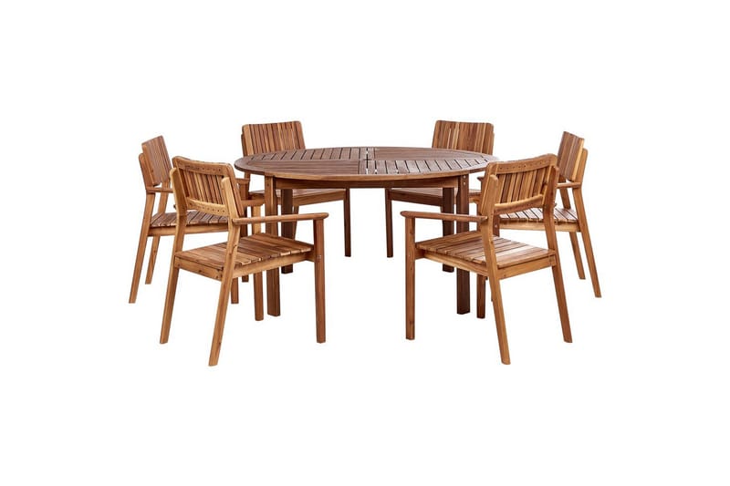 Matsalsset Agello Ljus trä, 6-Sits, Nej, Ljus trä, 6-Sits, Nej