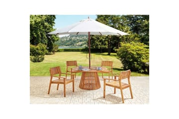 Matsalsset Agello Ljus trä/beige, 4-Sits, Ja - Ljus trä/beige, 4-Sits, Ja - Utemöbler & utemiljö - Utegrupp - Matgrupp utomhus