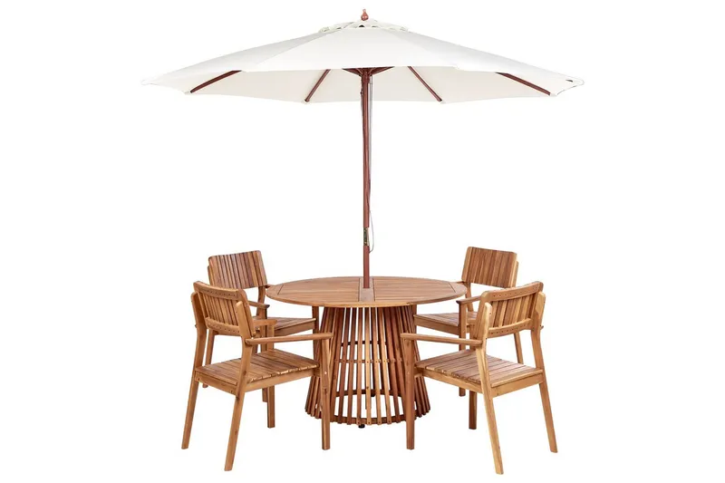 Matsalsset Agello Ljus trä/beige, 4-Sits, Ja, Ljus trä/beige, 4-Sits, Ja