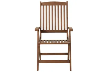 Matsalsset Amantea med kuddar Mörk trä/Off-white - Mörk trä/Off-white - Utemöbler & utemiljö - Utegrupp - Matgrupp utomhus