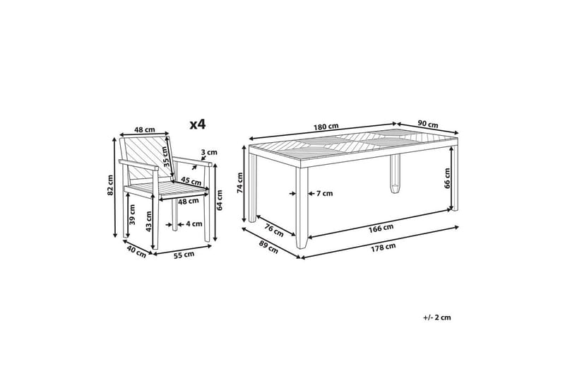 Matsalsset Baratti 4-Sits - 4-Sits - Utemöbler & utemiljö - Utegrupp - Matgrupp utomhus