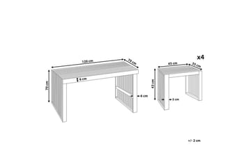 Matsalsset Bellano 4-Sits - 4-Sits - Utemöbler & utemiljö - Utegrupp - Matgrupp utomhus