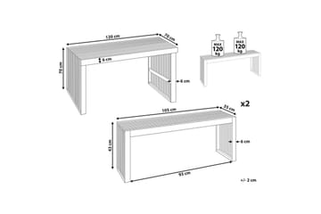 Matsalsset Bellano med 2 bänkar - Utemöbler & utemiljö - Utegrupp - Matgrupp utomhus