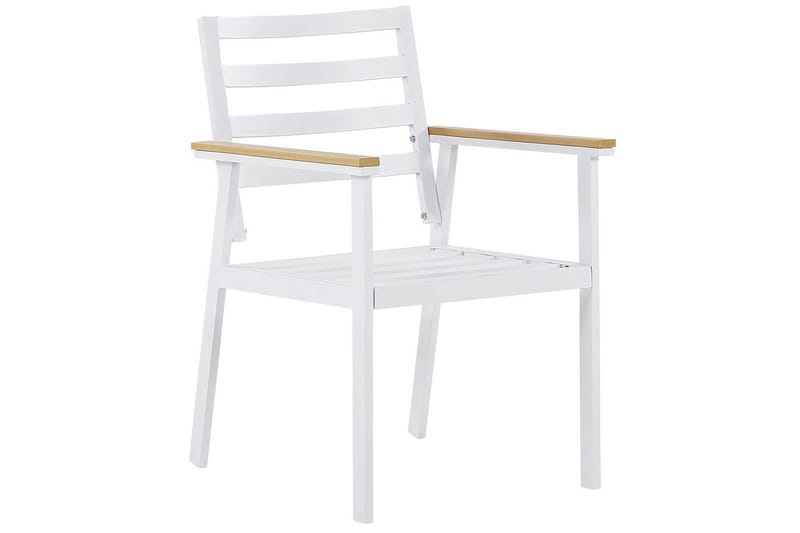 Matsalsset Cavoli Vit/ljust trä/beige - Vit/ljust trä/beige - Utemöbler & utemiljö - Utegrupp - Matgrupp utomhus
