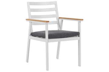 Matsalsset Cavoli Vit/ljust trä/grått - Vit/ljust trä/grått - Utemöbler & utemiljö - Utegrupp - Matgrupp utomhus