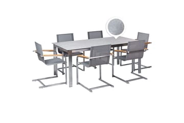 Matsalsset Cosoleto Grå/Silver, 6-Sits - Grå/Silver, 6-Sits - Utemöbler & utemiljö - Utegrupp - Matgrupp utomhus