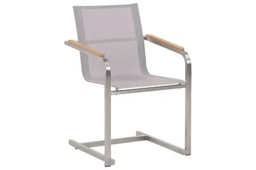 Matsalsset Cosoleto Vit/Beige/Silver, 4-Sits - Vit/Beige/Silver/4-Sits - Utemöbler & utemiljö - Utegrupp - Matgrupp utomhus