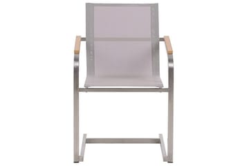Matsalsset Cosoleto Vit/Silver/Beige, 6-Sits - Vit/Silver/Beige, 6-Sits - Utemöbler & utemiljö - Utegrupp - Matgrupp utomhus