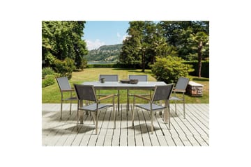 Matsalsset Cosoleto/Grosseto Grå/Silver, 6-Sits - Grå/Silver, 6-Sits - Utemöbler & utemiljö - Utegrupp - Matgrupp utomhus