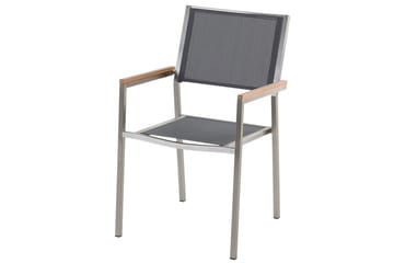 Matsalsset Cosoleto/Grosseto Grå/Silver, 6-Sits - Grå/Silver, 6-Sits - Utemöbler & utemiljö - Utegrupp - Matgrupp utomhus