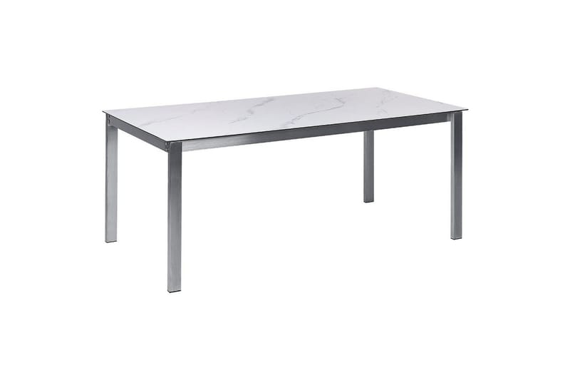 Matsalsset Cosoleto/Grosseto Vit marmor/Silver, 6-Sits - Vit marmor/Silver, 6-Sits - Utemöbler & utemiljö - Utegrupp - Matgrupp utomhus