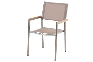 Matsalsset Cosoleto/Grosseto Vit/Beige/Silver, 6-Sits - Vit/Beige/Silver, 6-Sits - Utemöbler & utemiljö - Utegrupp - Matgrupp utomhus