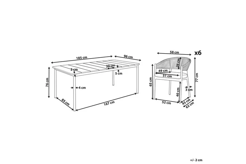 Matsalsset Flavia - Utemöbler & utemiljö - Utegrupp - Matgrupp utomhus