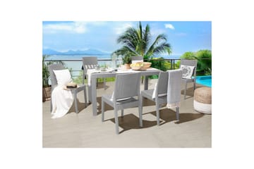 Matsalsset Fossano Ljusgrå, 6-Sits - Ljusgrå, 6-Sits - Utemöbler & utemiljö - Utegrupp - Matgrupp utomhus