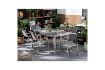 Matsalsset Grosseto Grå/Silver, 6-Sits - Grå/Silver, 6-Sits - Utemöbler & utemiljö - Utegrupp - Matgrupp utomhus