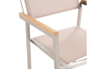 Matsalsset Grosseto Grå/Silver/Beige, 8-Sits - Grå/Silver/Beige, 8-Sits - Utemöbler & utemiljö - Utegrupp - Matgrupp utomhus