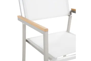 Matsalsset Grosseto Grå/Vit/Silver, 6-Sits - Grå/Vit/Silver, 6-Sits - Utemöbler & utemiljö - Utegrupp - Matgrupp utomhus