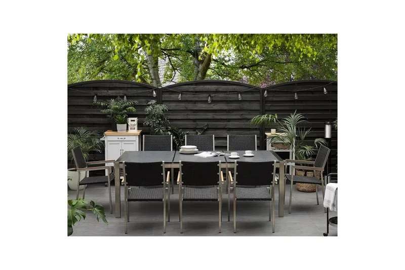 Matsalsset Grosseto Grafitgrå/Svart-rotting/Silver, 8-Sits - Grafitgrå/Svart-rotting/Silver, 8-Sits - Utemöbler & utemiljö - Utegrupp - Matgrupp utomhus