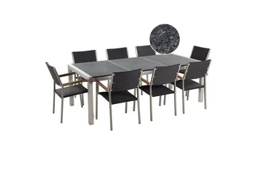 Matsalsset Grosseto Grafitgrå/Svart-rotting/Silver, 8-Sits - Grafitgrå/Svart-rotting/Silver, 8-Sits - Utemöbler & utemiljö - Utegrupp - Matgrupp utomhus