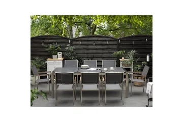 Matsalsset Grosseto Grafitgrå/Svart/Silver, 8-Sits - Grafitgrå/Svart/Silver, 8-Sits - Utemöbler & utemiljö - Utegrupp - Matgrupp utomhus
