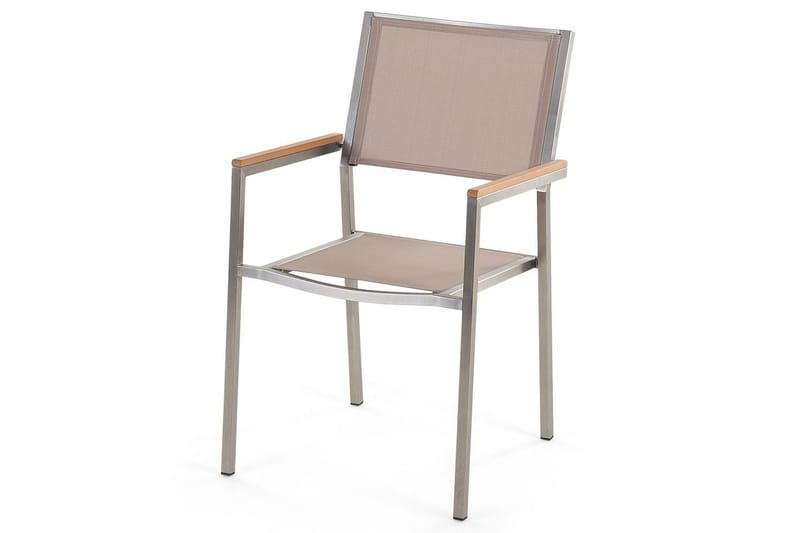 Matsalsset Grosseto Ljus trä/beige/silver, 8-Sits - Ljus trä/beige/silver, 8-Sits - Utemöbler & utemiljö - Utegrupp - Matgrupp utomhus