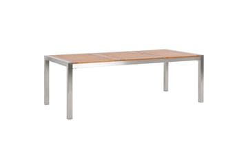 Matsalsset Grosseto Ljus trä/svart/silver, 8-Sits - Ljus trä/svart/silver, 8-Sits - Utemöbler & utemiljö - Utegrupp - Matgrupp utomhus