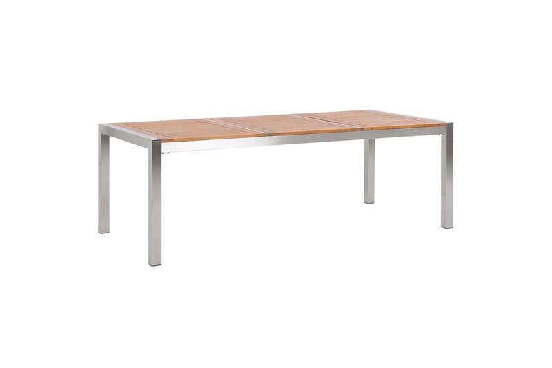 Matsalsset Grosseto Ljus trä/svart/silver, 8-Sits - Ljus trä/svart/silver, 8-Sits - Utemöbler & utemiljö - Utegrupp - Matgrupp utomhus