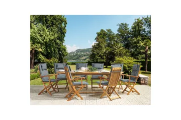 Matsalsset Maui 8-sits Grå/ljust trä - Grå/ljust trä - Utemöbler & utemiljö - Utegrupp - Matgrupp utomhus