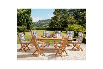 Matsalsset Maui II Flerfärgad/beige/blå/ljus trä, 8-Sits - Flerfärgad/beige/blå/ljus trä, 8-Sits - Utemöbler & utemiljö - Utegrupp - Matgrupp utomhus