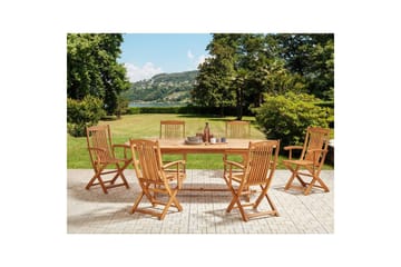 Matsalsset Maui II Ljus trä, 6-Sits - Ljus trä, 6-Sits - Utemöbler & utemiljö - Utegrupp - Matgrupp utomhus