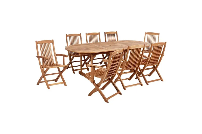 Matsalsset Maui II Ljus trä, 8-Sits, Ljus trä, 8-Sits
