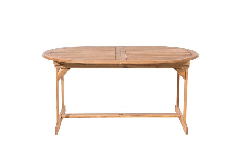 Matsalsset Maui med parasoll 8-sits Ljus trä/beige - Ljus trä/beige - Utemöbler & utemiljö - Utegrupp - Matgrupp utomhus