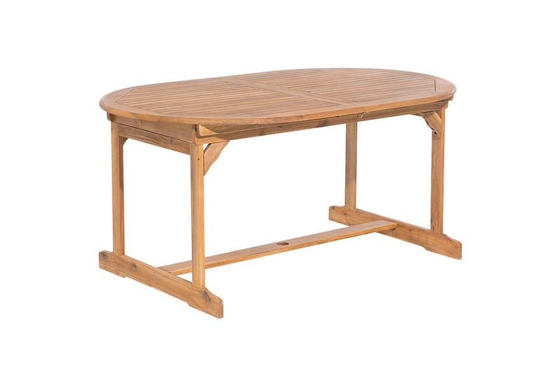 Matsalsset Maui med parasoll 8-sits Ljus trä/beige - Ljus trä/beige - Utemöbler & utemiljö - Utegrupp - Matgrupp utomhus