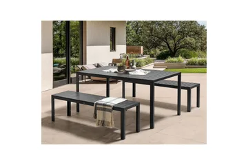 Matsalsset Nardo Svart - Svart - Utemöbler & utemiljö - Utegrupp - Matgrupp utomhus