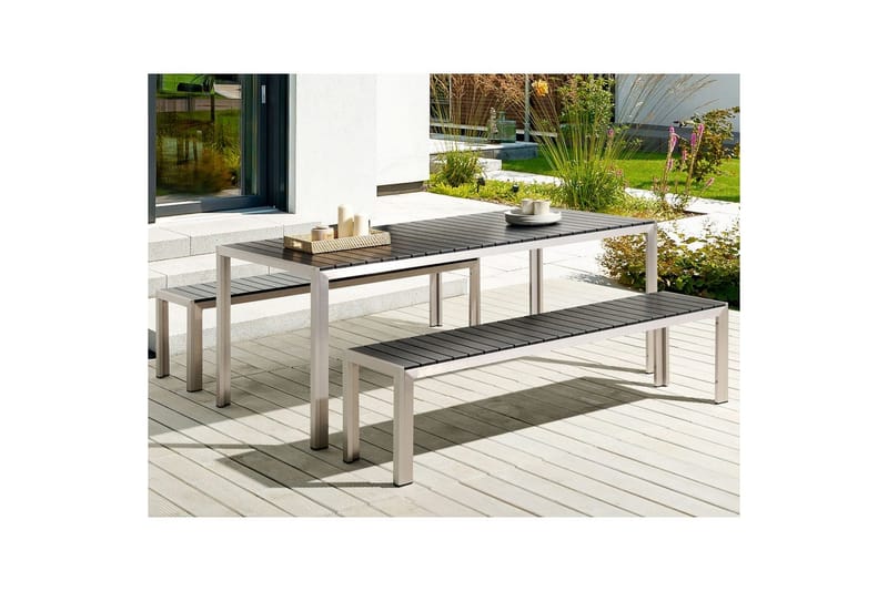 Matsalsset Nardo Svart/Silver - Svart/Silver - Utemöbler & utemiljö - Utegrupp - Matgrupp utomhus
