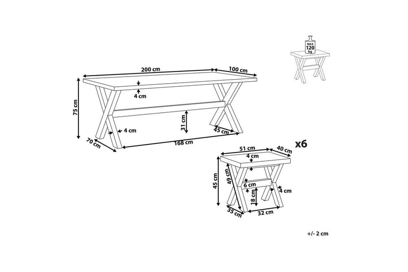 Matsalsset Olbia 6-Sits - 6-Sits - Utemöbler & utemiljö - Utegrupp - Matgrupp utomhus