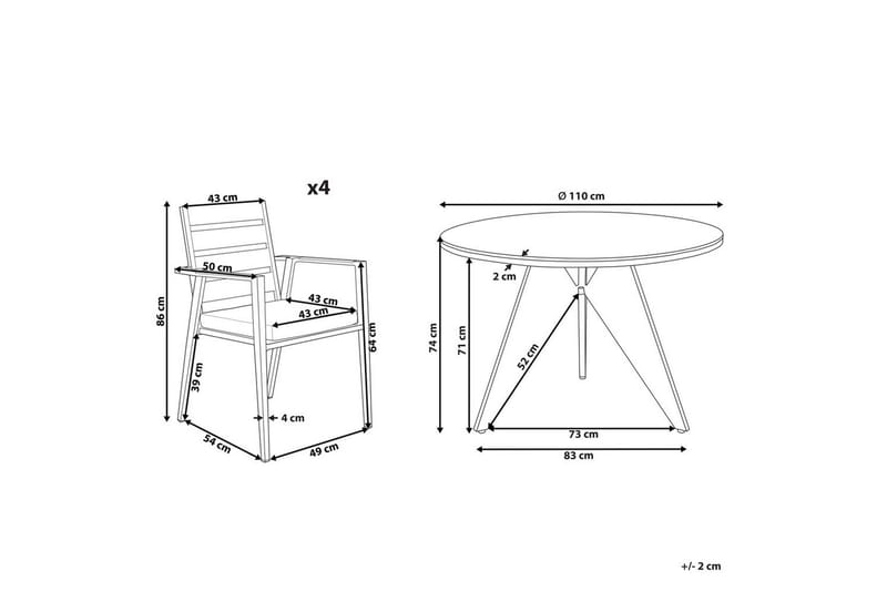 Matsalsset Olmetto/Taviano - Utemöbler & utemiljö - Utegrupp - Matgrupp utomhus