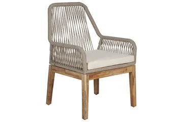 Matsalsset Oristano Grå/beige/ljus trä, 4-Sits - Grå/beige/ljus trä, 4-Sits - Utemöbler & utemiljö - Utegrupp - Matgrupp utomhus