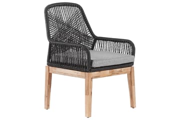 Matsalsset Oristano Grå/Svart/Ljus träfärg, 6-Sits - Grå/Svart/Ljus träfärg, 6-Sits - Utemöbler & utemiljö - Utegrupp - Matgrupp utomhus