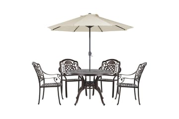 Matsalsset Salento med parasoll - Utemöbler & utemiljö - Utegrupp - Matgrupp utomhus