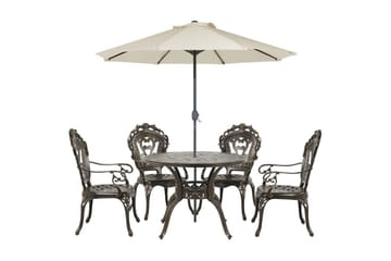 Matsalsset Sapri med parasoll - Utemöbler & utemiljö - Utegrupp - Matgrupp utomhus