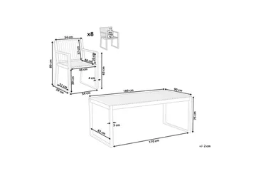 Matsalsset Sassari II 8-Sits - 8-Sits - Utemöbler & utemiljö - Utegrupp - Matgrupp utomhus