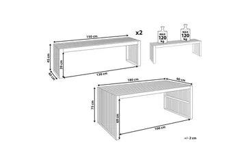 Matsalsset Sulzano - Utemöbler & utemiljö - Utegrupp - Matgrupp utomhus