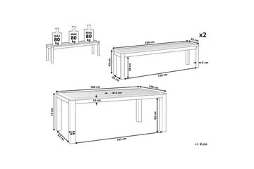 Matsalsset Tuscania - Utemöbler & utemiljö - Utegrupp - Matgrupp utomhus