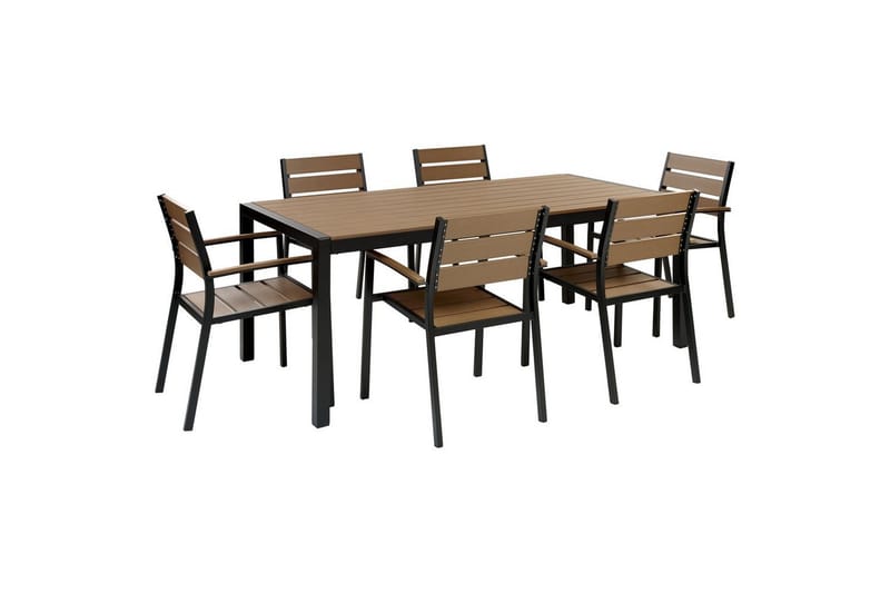 Matsalsset Vernio Ljus trä/svart, Ljus trä/svart